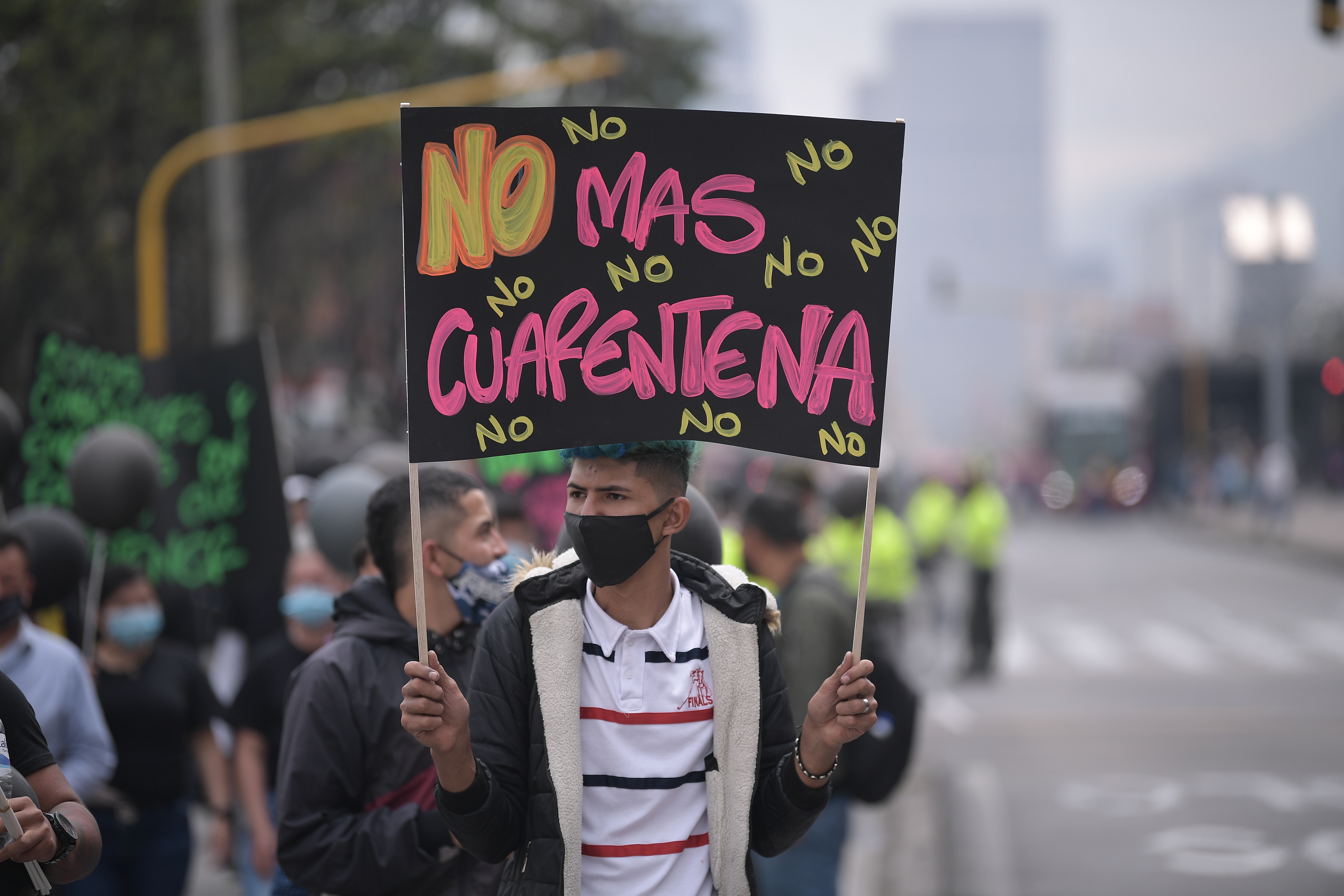 Comerciantes protestaron por cuarentenas sectorizadas en Bogotá