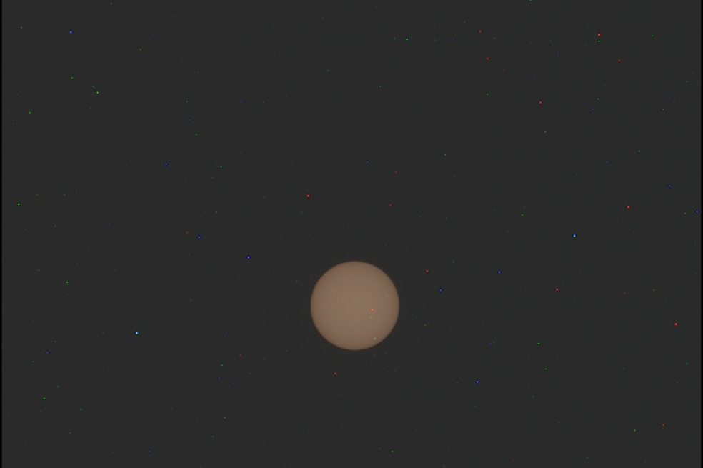 Eclipse solar en marte, el 8 de febrero de este año.
