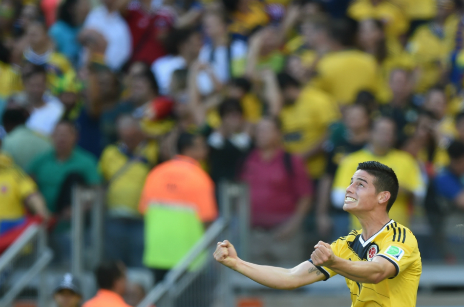 James Rodríguez, figura del histórico debut de Colombia en el Mundial