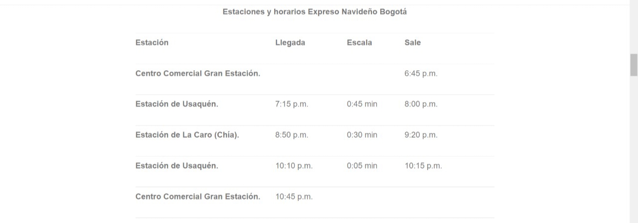Estos son los horarios, transbordos y estaciones de la ruta del Tren Navideño de la Sabana.