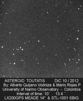 El asteroide Toutatis se aproxima a la Tierra