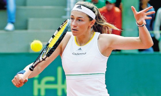 Mariana Duque fue eliminada en primera ronda en Wimbledon. Foto: AFP