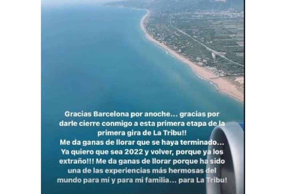 Camilo se despidió con mucha nostalgia de todos sus fanáticos de España.