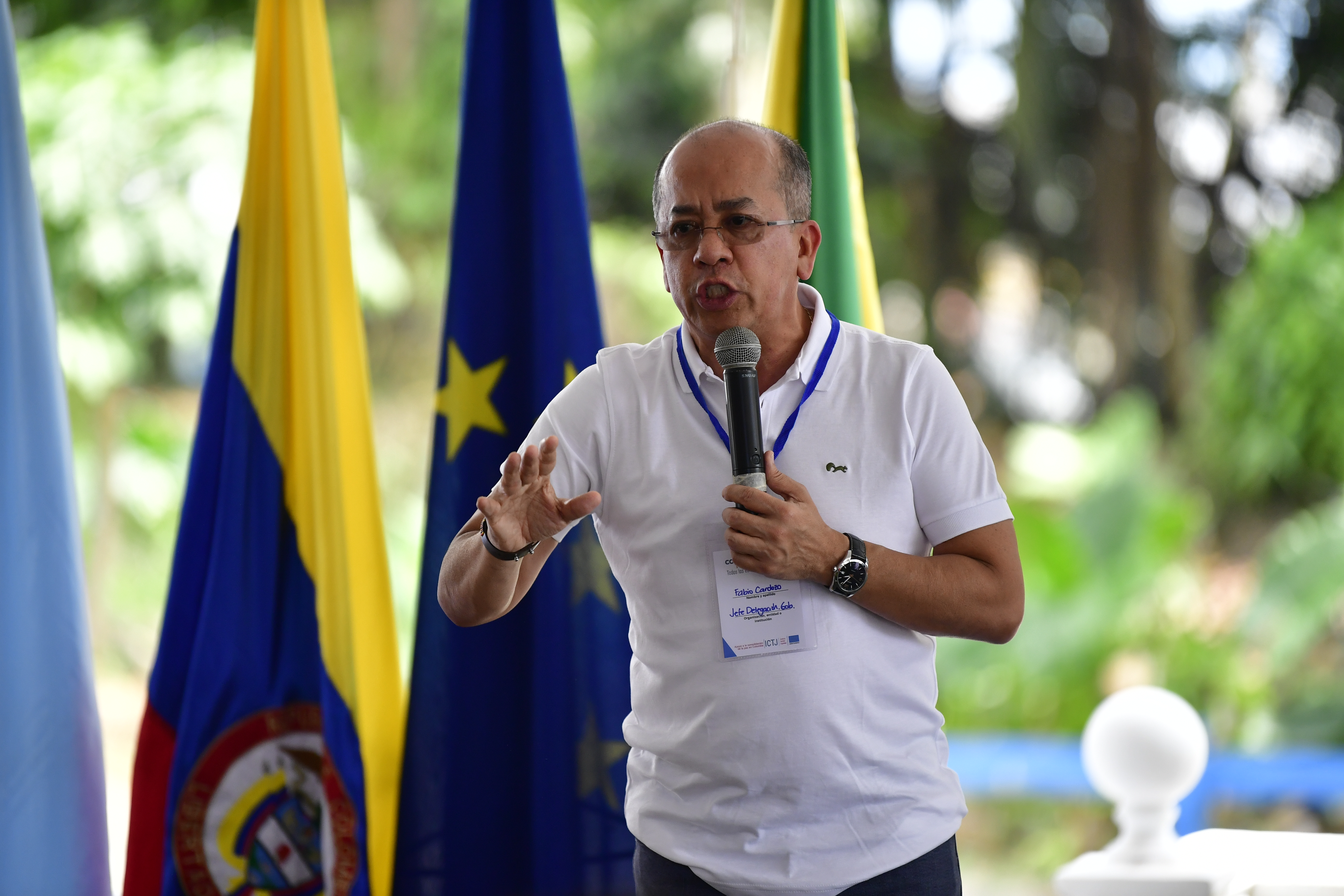 Jefe de delegación durante el evento Iniciativas de paz, realizado por la Unión Europea y el Centro Internacional para la Justicia Transicional (ICTJ) en Buenaventura