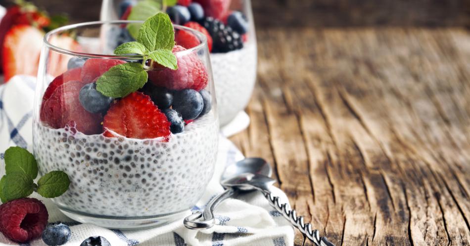 Pudín de Chía y fresas