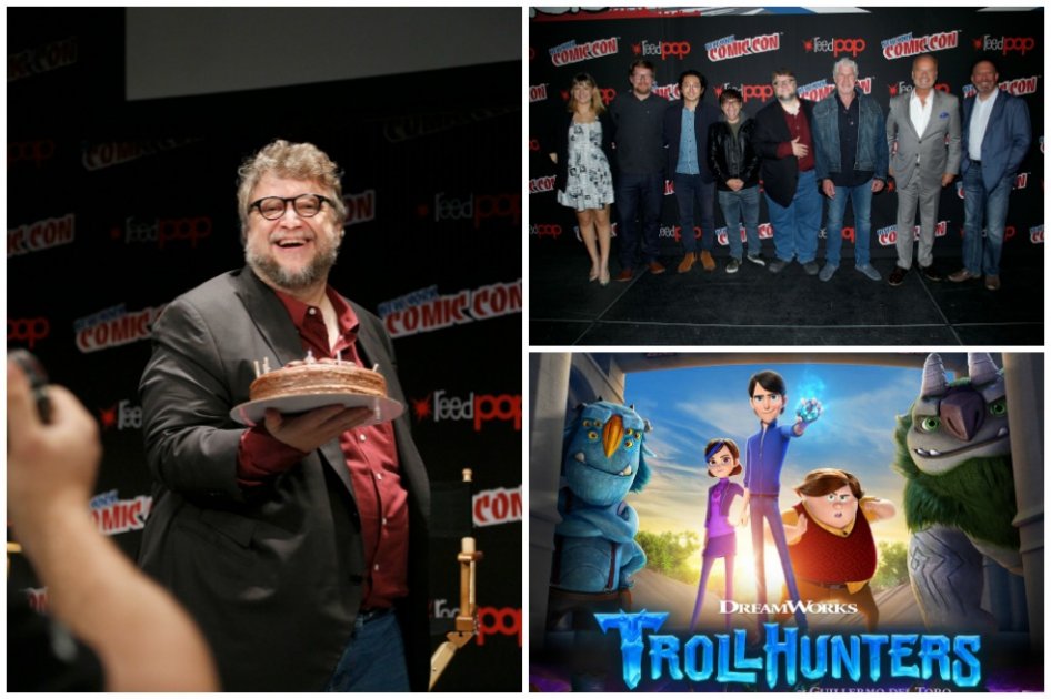 Guillermo del Toro en el panel de "Trollhunters".