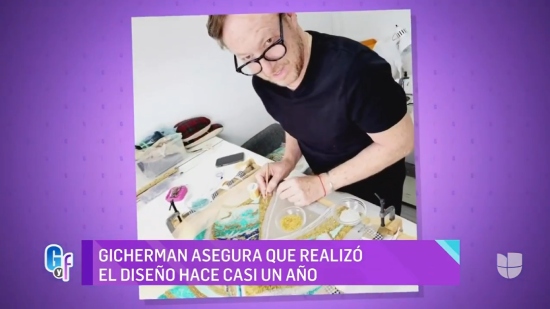 El diseñador Samy Gicherman denunció a la modelo por plagio de un vestido de su creación.
