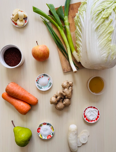 Ingredientes para hacer kimchi