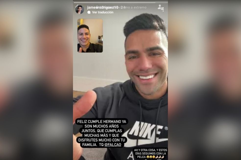 Captura de pantalla de la historia de Instagram que compartió James Rodríguez.