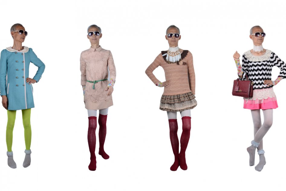 Abuelo modelo de ropa femenina es éxito en ventas