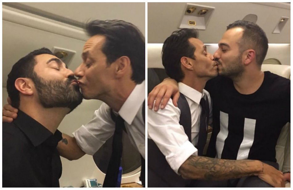Después de JLo, Marc Anthony se besa con varios hombres