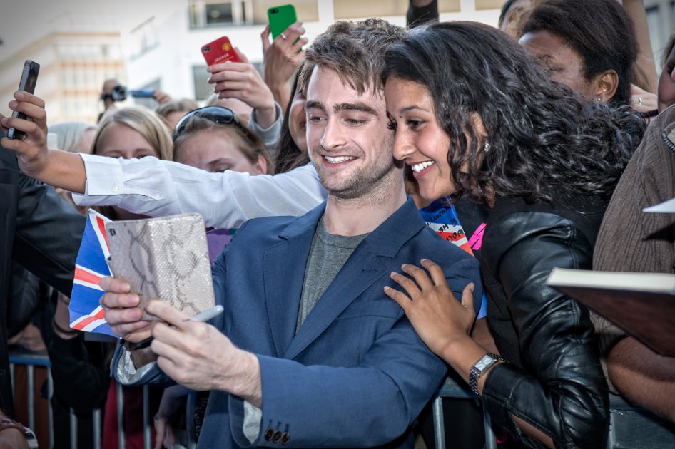 Daniel Radcliffe y una fan.