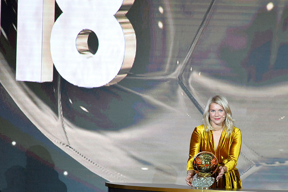 Ada Hegerberg, la primera Balón de Oro de la historia y la mejor jugadora del mundo en 2018.