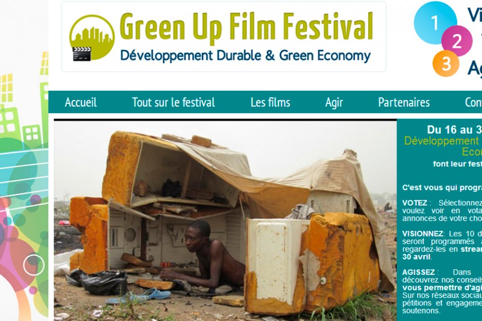 Imagen del sitio web Green Up Film Festival.