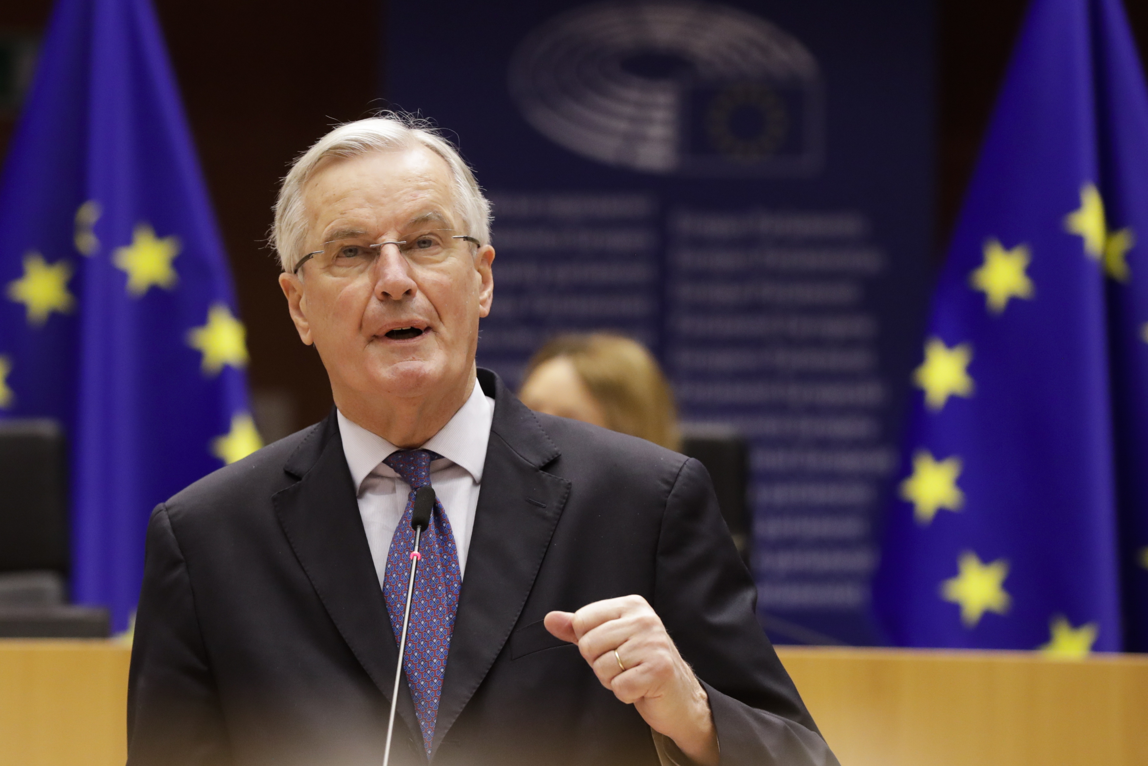 Brussels (Belgium).- (FILE) - EU chief negotiator Michel Barnier speaks during a debate on the future relations between the EU and UK at the plenary session of the European Parliament in Brussels, Belgium, 18 December 2020 (reissued 05 September 2024). On 05 September 2024, French President Macron has appointed EU's former commissioner and Brexit negotiator, Michel Barnier, as France's new Prime Minister, replacing Gabriel Attal, who resigned on 16 July 2024. (Bélgica, Francia, Bruselas) EFE/EPA/OLIVIER HOSLET / POOL *** Local Caption *** 56571469