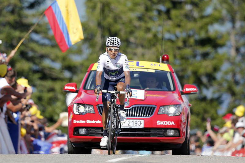Coincidencia: el día en el que se conmemora la independencia, Nairo Quintana deja en alto su nombre y el del país tras ganar la etapa 20 del Tour de Francia. Foto: EFE