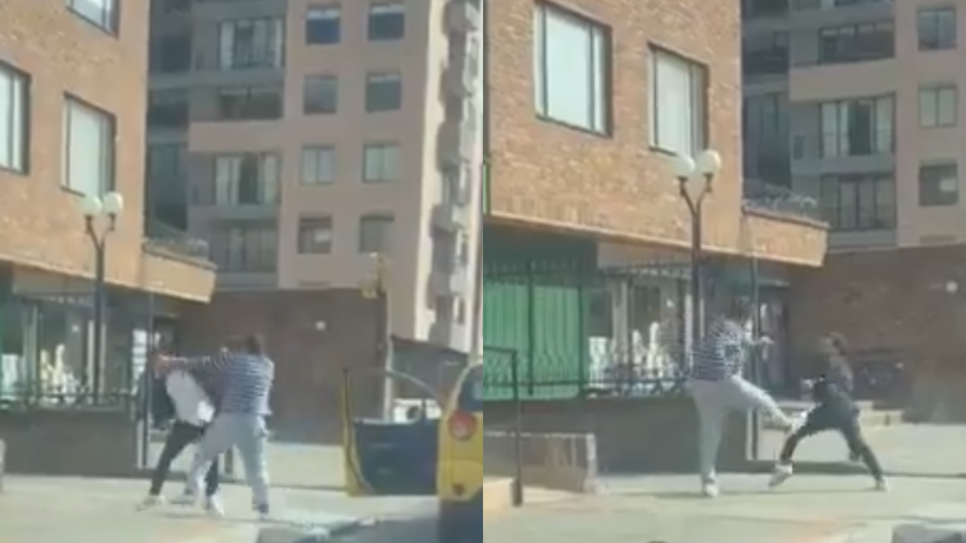 En acto de intolerancia conductores se fueron a los golpes y quedaron grabados