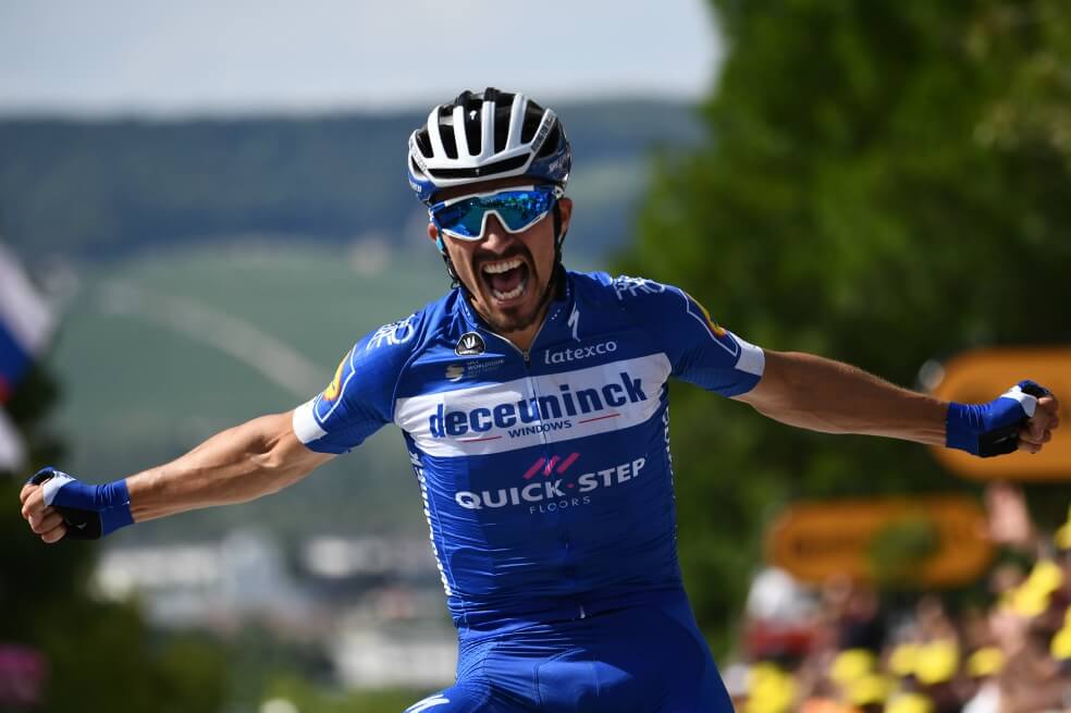 Julian Alaphilippe ganó la tercera etapa y es el nuevo líder del Tour de Francia