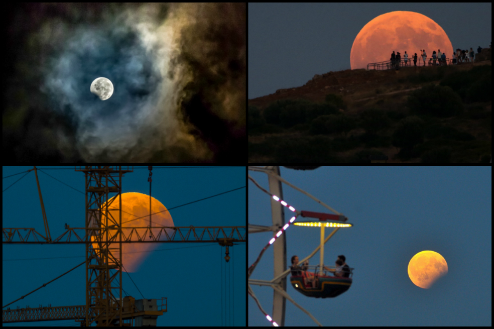 Imágenes: así se vio el segundo eclipse lunar del año en diferentes partes del mundo