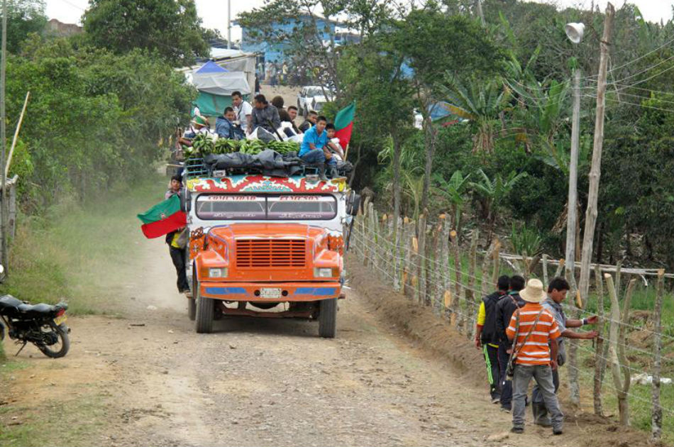 Unos 40.000 indígenas iniciaron este  martes en Piendamó una minga en al menos seis departamentos de Colombia para reclamar mejores condiciones de vida 
