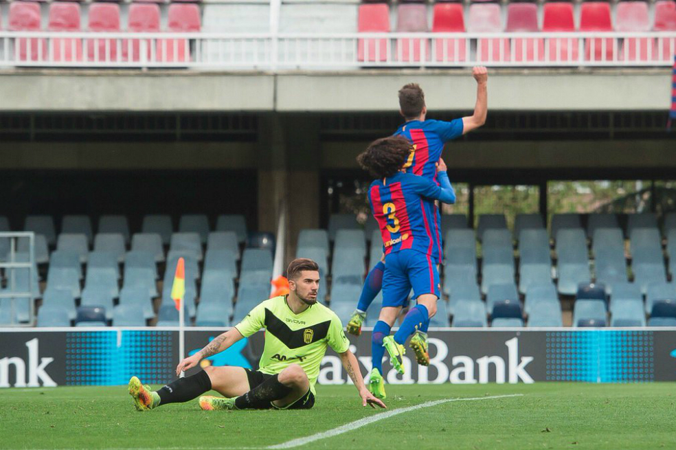 "El Barça no está implicado en nada", manifestó Cheikh Saad, jugador del Eldense, tras la escandalosa derrota. / @FCBmasia