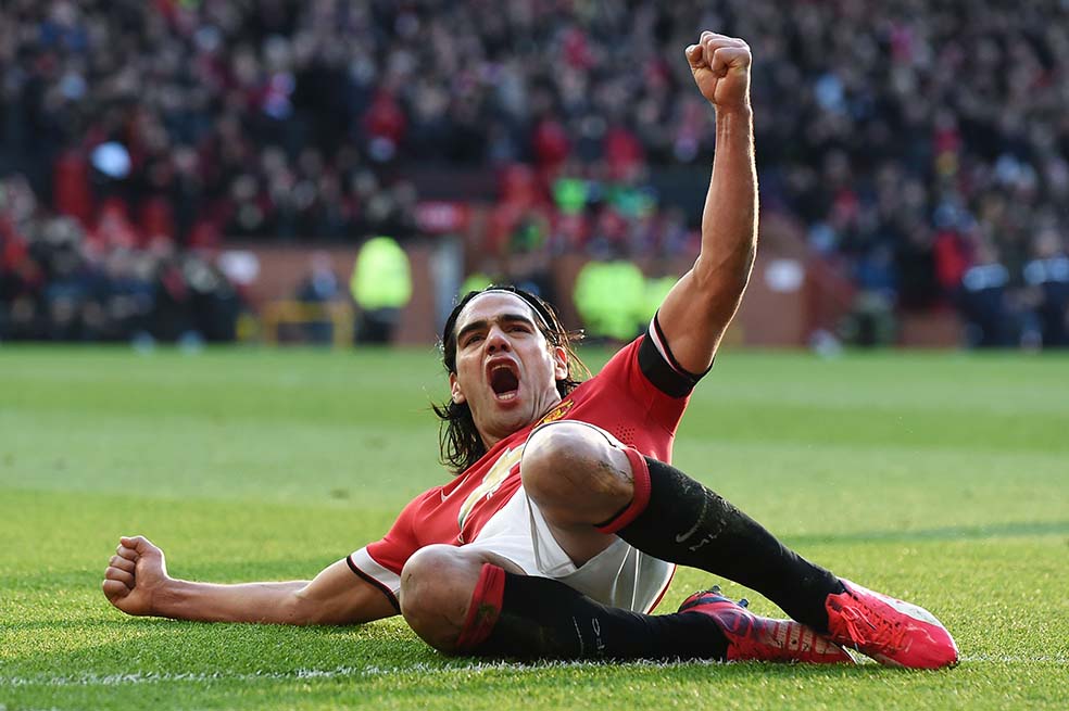 Falcao en su etapa como futbolista de Manchester United.