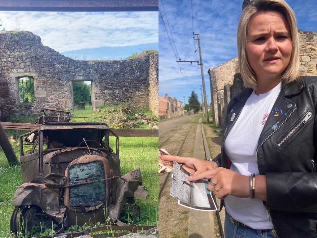 El pueblo de Oradour quedó congelado en 1944: calles vacías y casas en ruinas recuerdan la fragilidad de la paz en tiempos de incertidumbre.