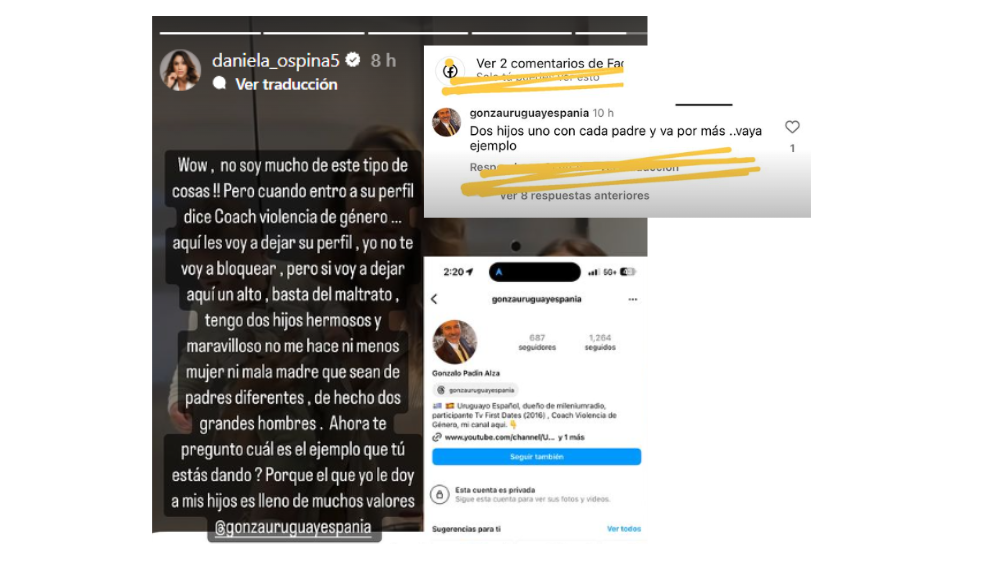 Daniela Ospina se desahogó contra las críticas por tener hijos de padres diferentes