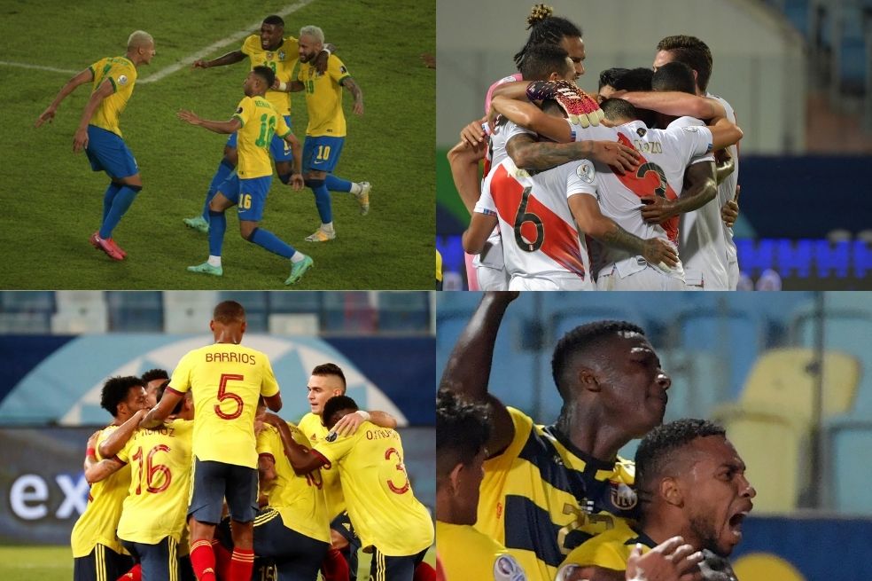 Venezuela, eliminada; Brasil, Perú, Colombia y Ecuador, a los cuartos de la Copa