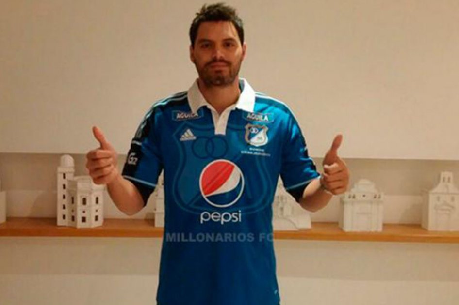 El nuevo refuerzo de Millonarios, Sebastián Pinto, ya se vistió de azul
