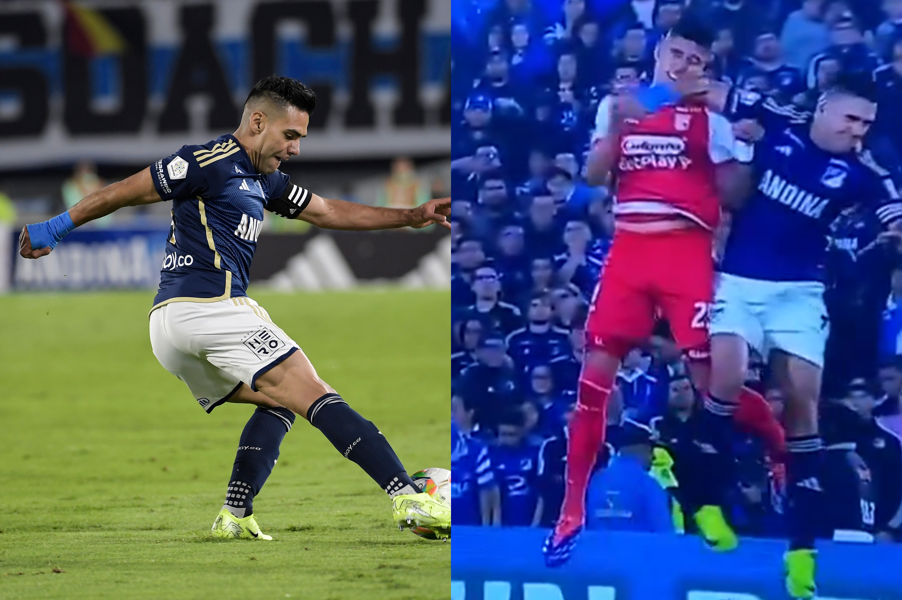 ¿Era roja para Falcao? La nueva polémica en el partido Millonarios vs. Santa Fe