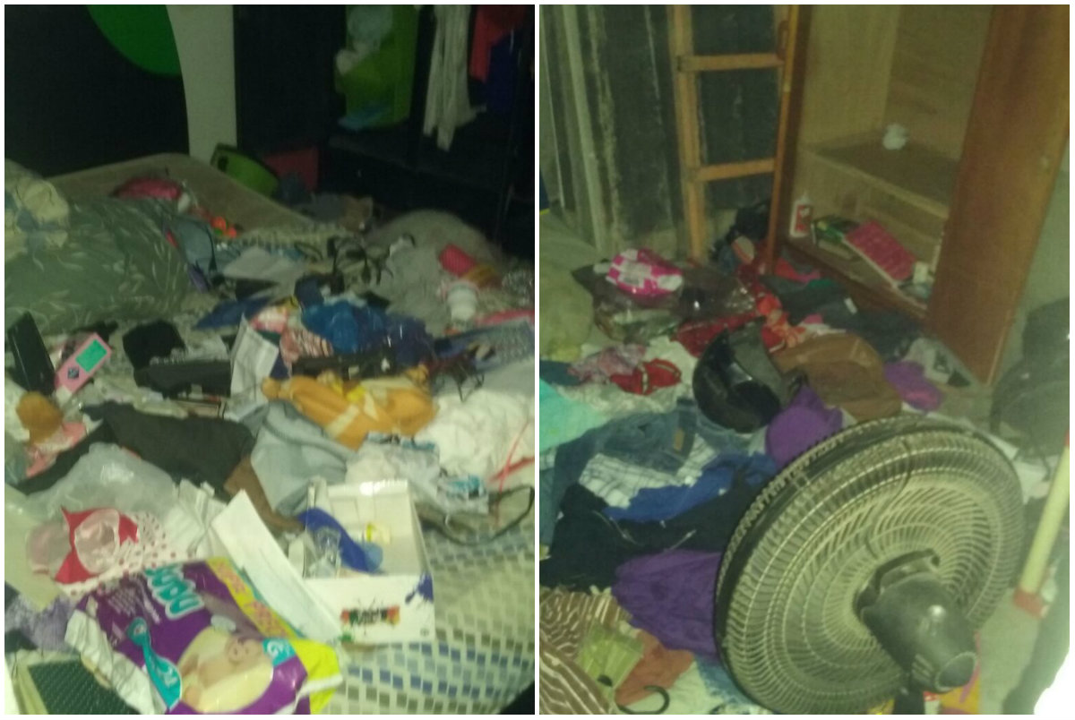 Según Eudis Emilio Briceño Torres, así quedó su casa tras la visita de los uniformados.