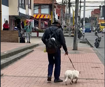 Denuncian maltrato a un perro por parte de un habitante de calle en Bogotá