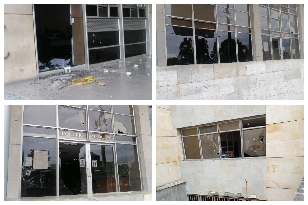 Sigue la tensión en Yumbo: Alcaldía del municipio es atacada con piedras