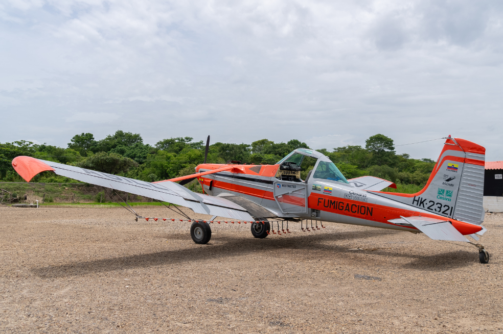 Avioneta de fumigación.