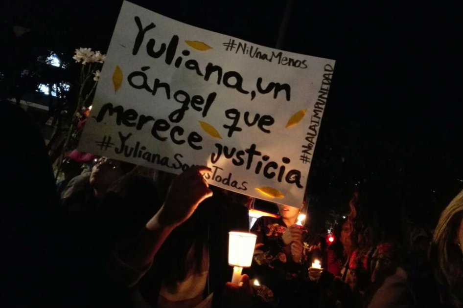 Inicia protesta en Bogotá para repudiar violación y asesinato de niña de siete años