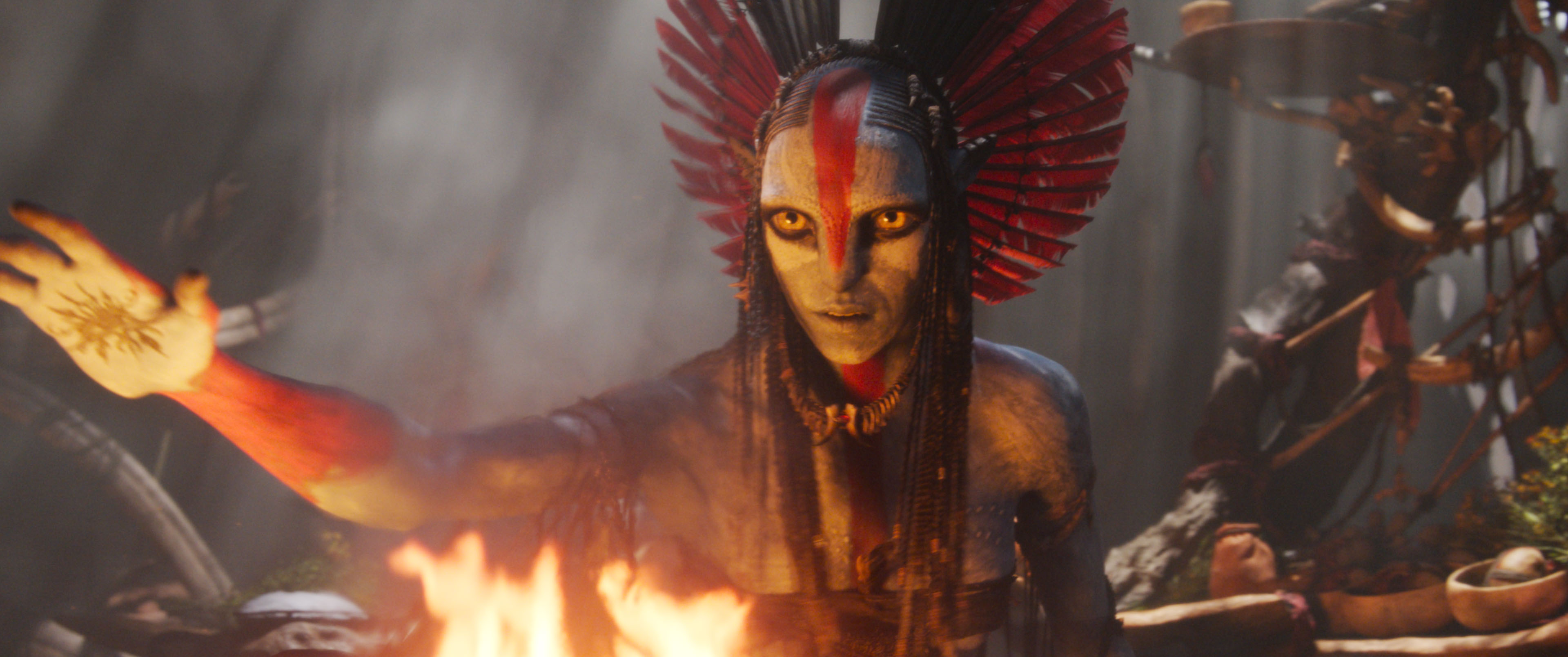 Varang (Oona Chaplin) in 20th Century Studios' AVATAR: FIRE AND ASH. Photo courtesy of 20th Century Studios. © 2025 20th Century Studios. All Rights Reserved.