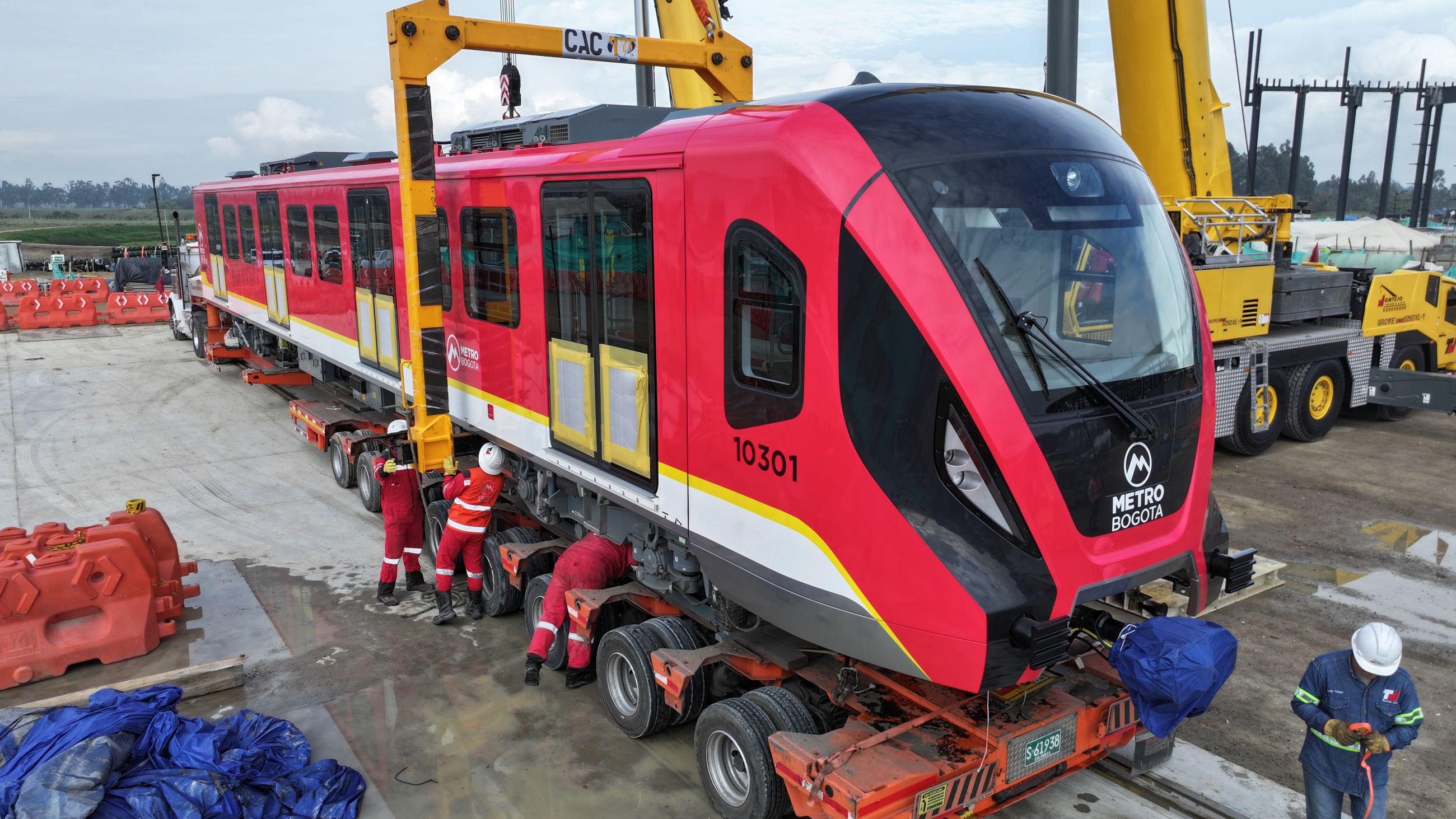 Llega a Bogotá el tercer tren del Metro: así avanza la flota que operará en 2028