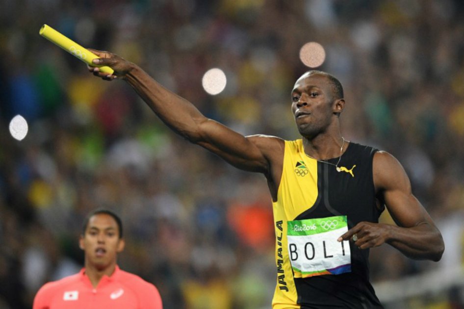 Usain Bolt durante la final de los 4x100. / AFP