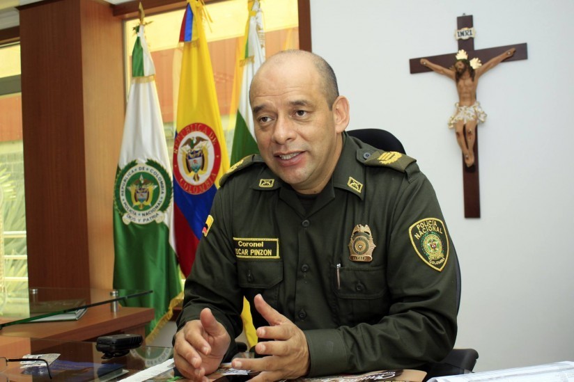 Coronel Óscar Efraín Pinzón Moreno, excomandante de la Policía en el Huila. Cortesía