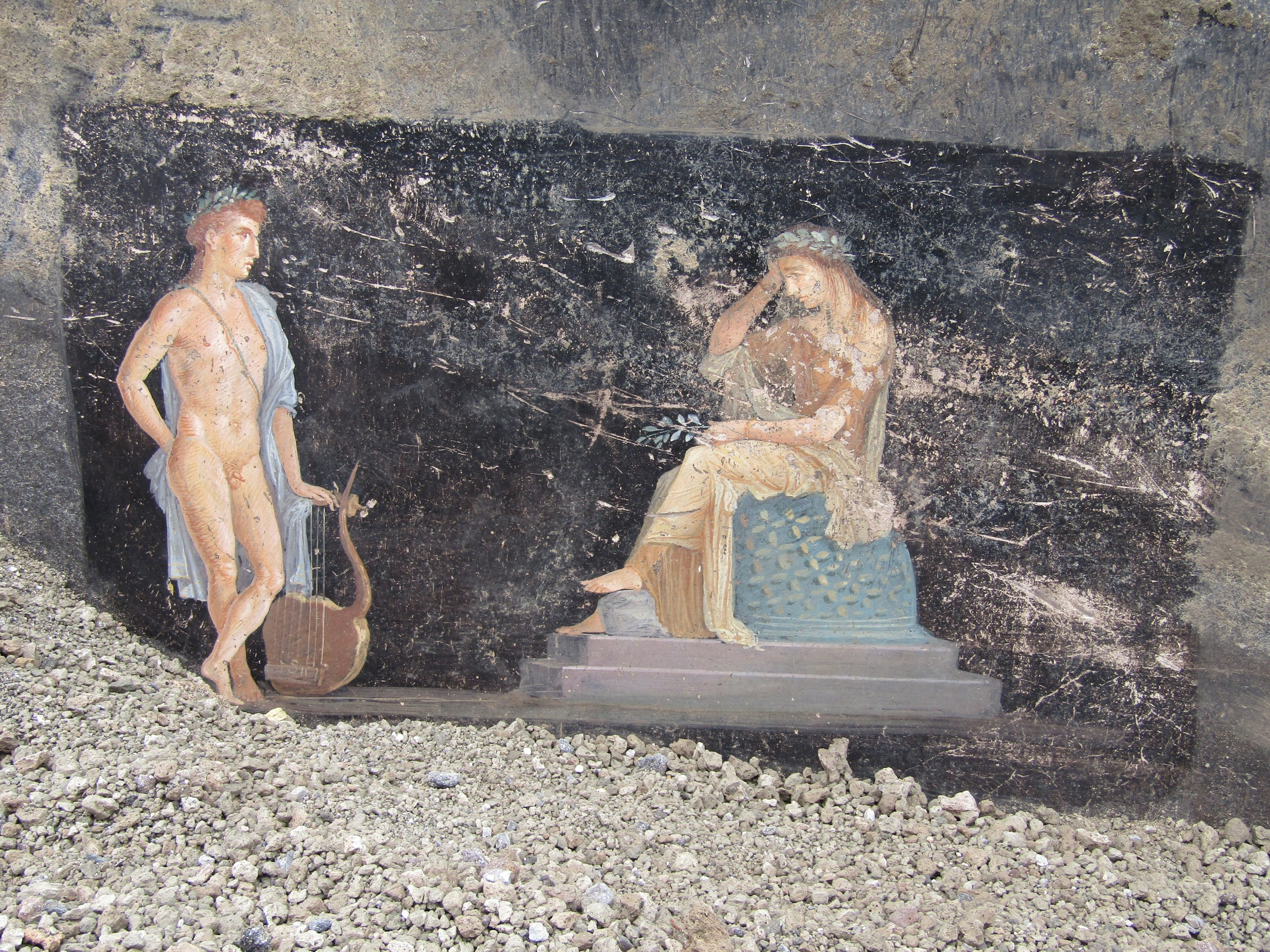 Descubren en Pompeya frescos inspirados en la guerra de Troya