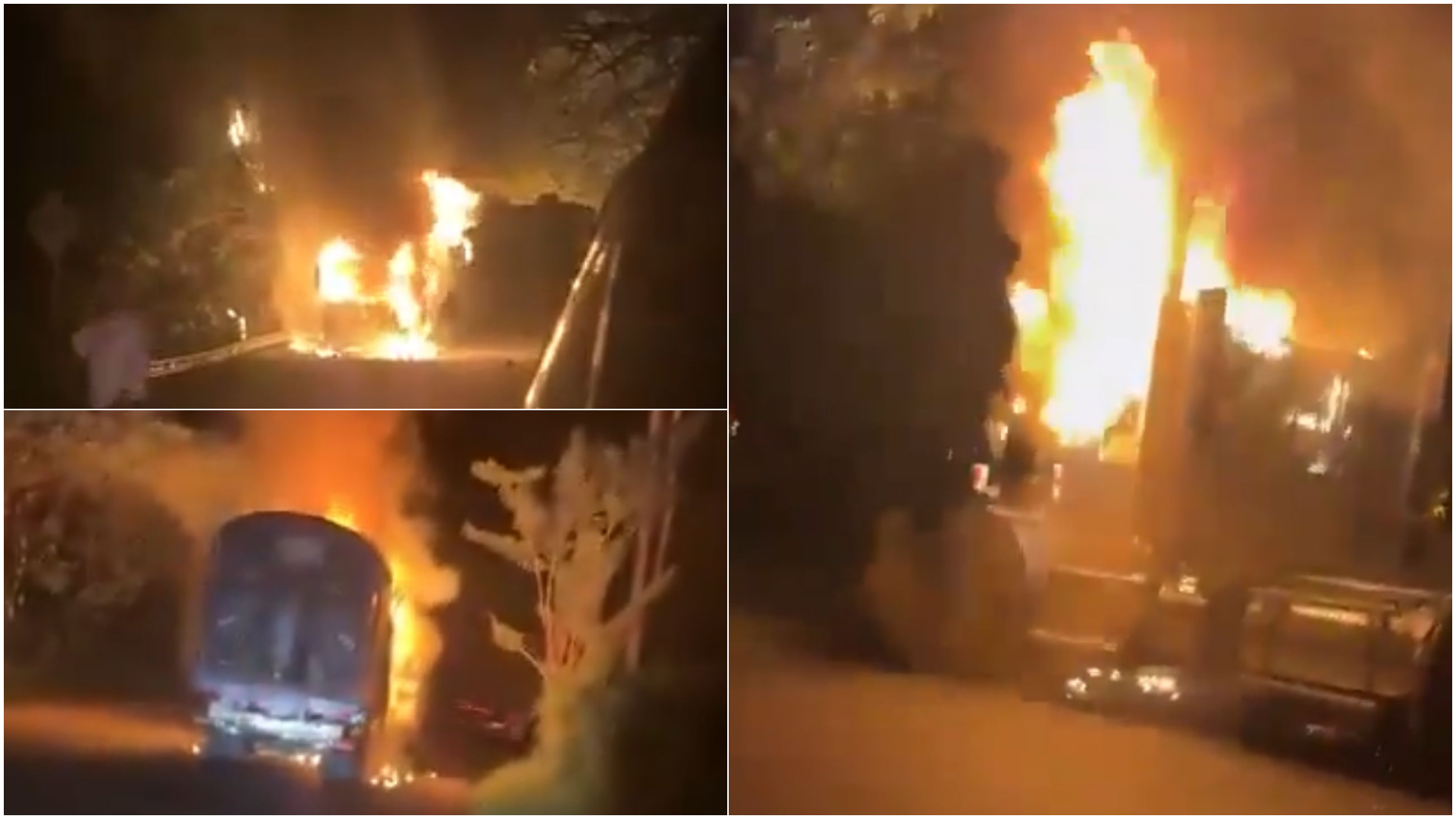 Lo que se sabe del ataque que dejó tres vehículos quemados en una vía de Valdivia, Antioquia