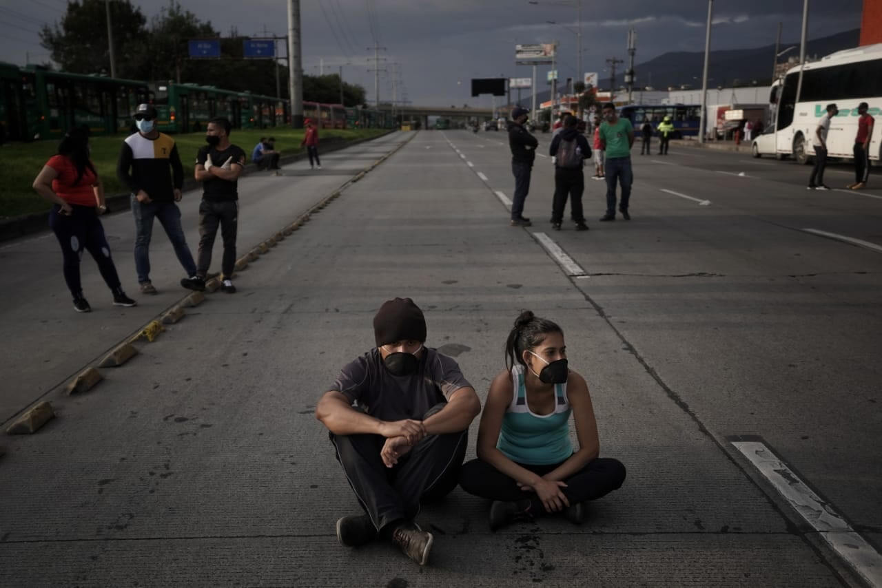 En fotos: Protesta de migrantes varados, porque no han podido regresar a su país
