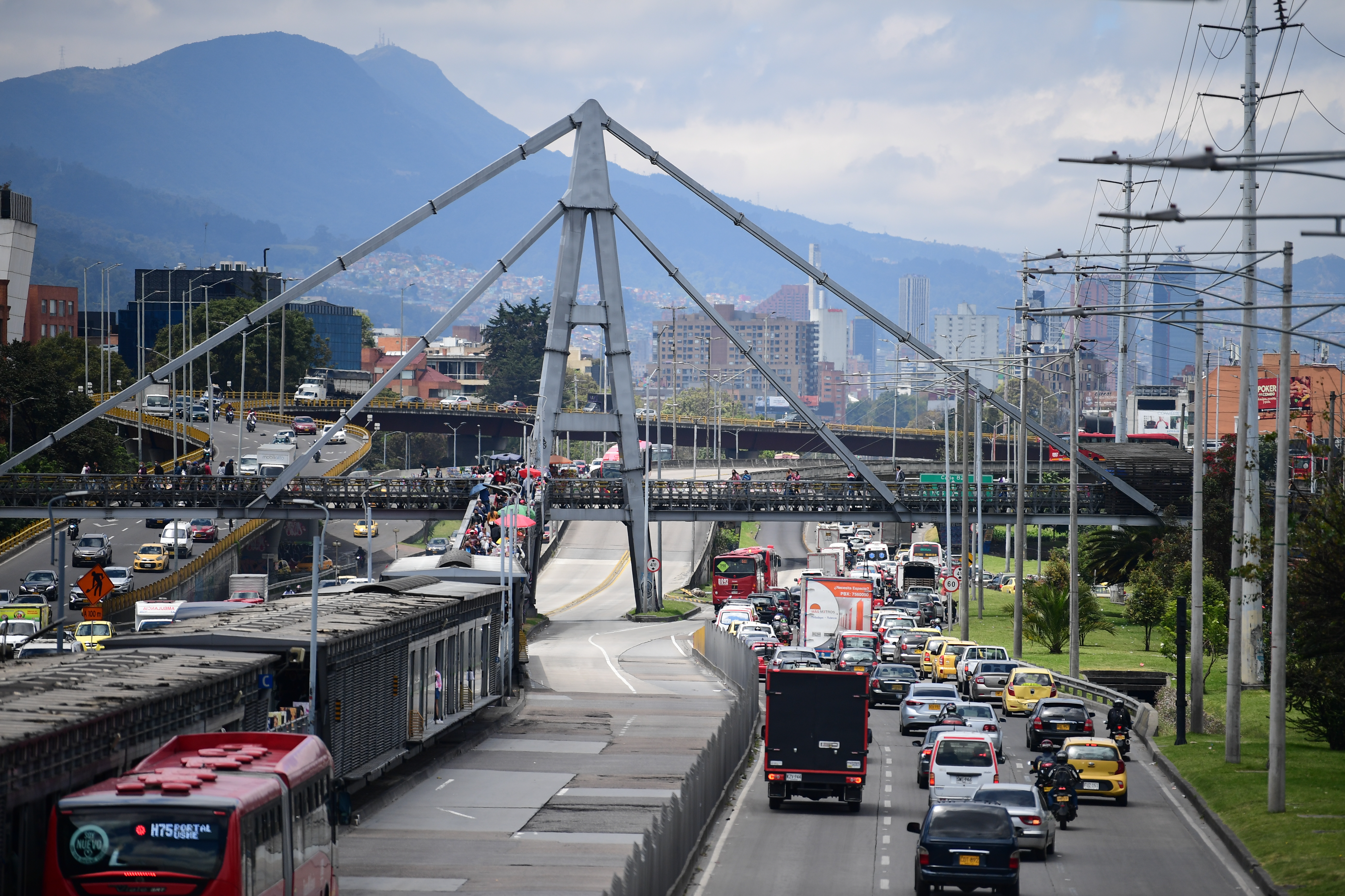 Trancones en Bogotá a causa de las diversas obras que se llevan en la capital