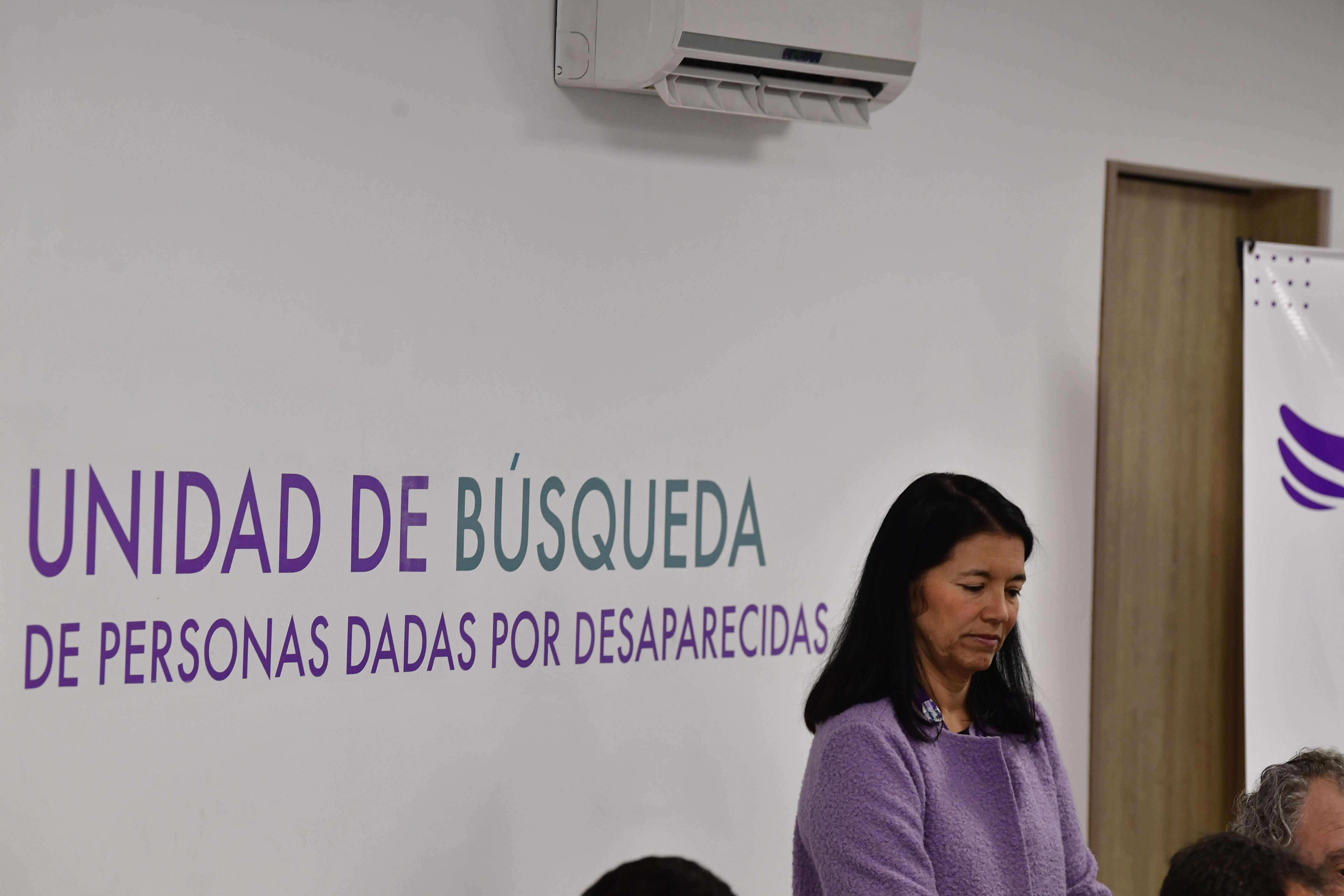 Directora general de la Unidad de Búsqueda de Personas dadas por Desaparecidas (UBPD) durante la entrega de detalles del hallazgo de los restos del sacerdote colombiano Camilo Torres Restrepo