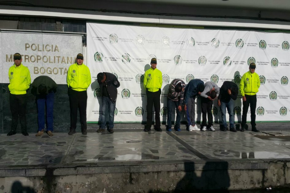 Los Criollos, banda se supuestos fleteros que fue desmantelada. /Policía Metropolitana