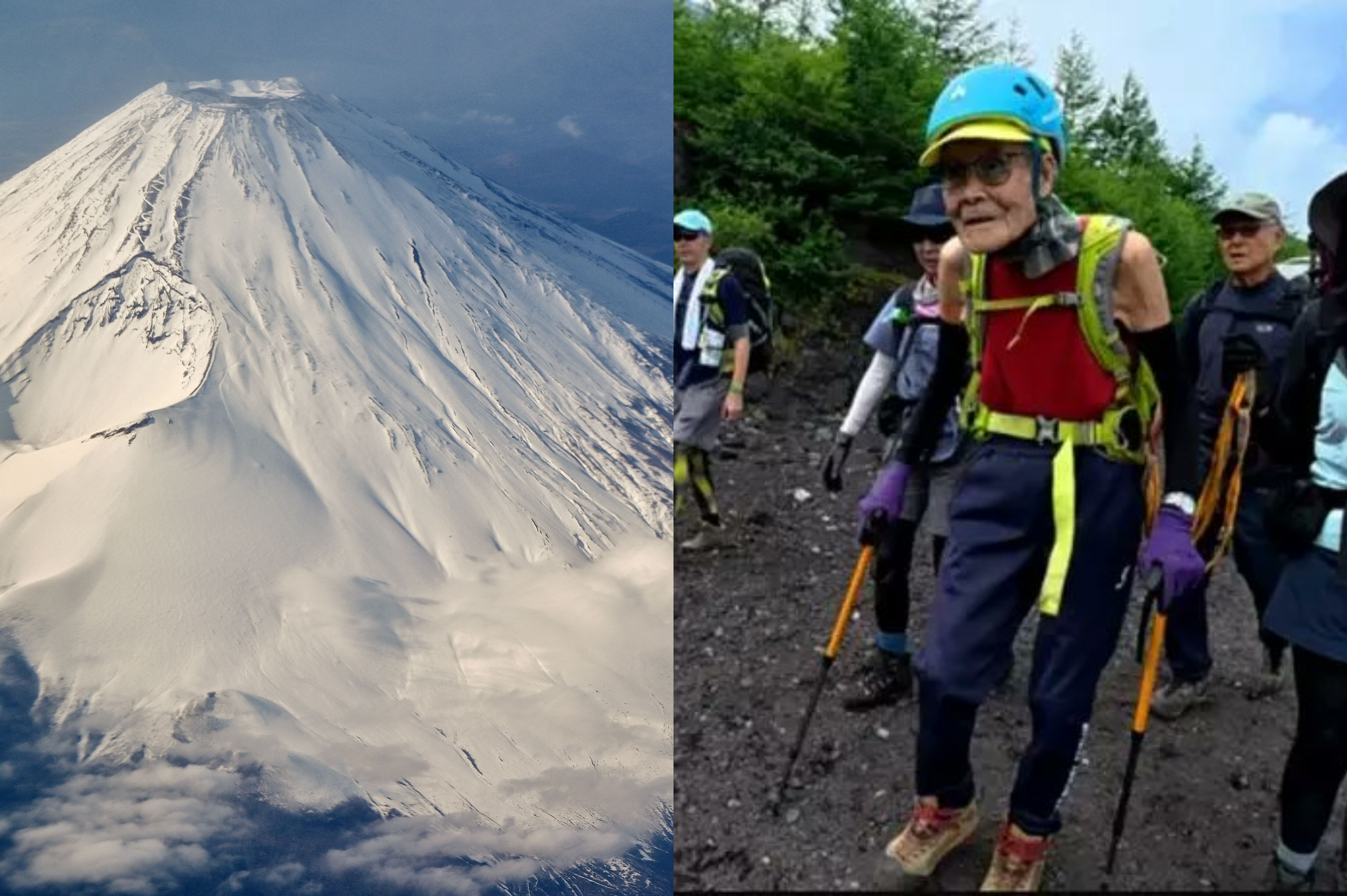 Inspiradora gesta: japonés de 102 años rompió récord, conquistó cima de Monte Fuji
