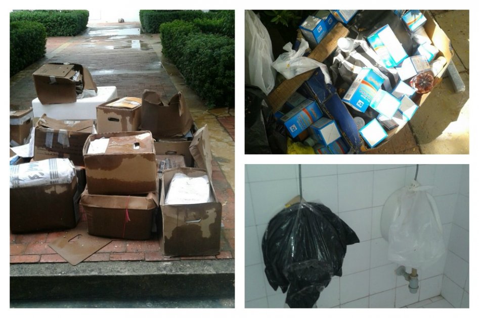 Las fotografías que evidencian el deterioro de los baños y otras situaciones irregulares, como la afectación de archivos y medicamentos, fueron tomadas por funcionarios en noviembre de 2015.