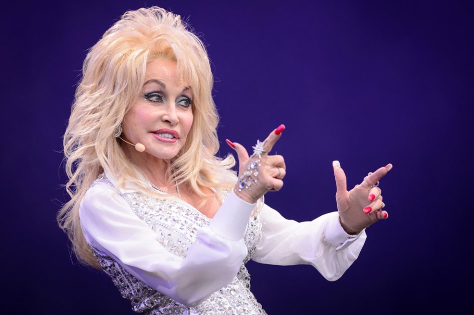 Dolly Parton en el Festival Glastonbury 2014.