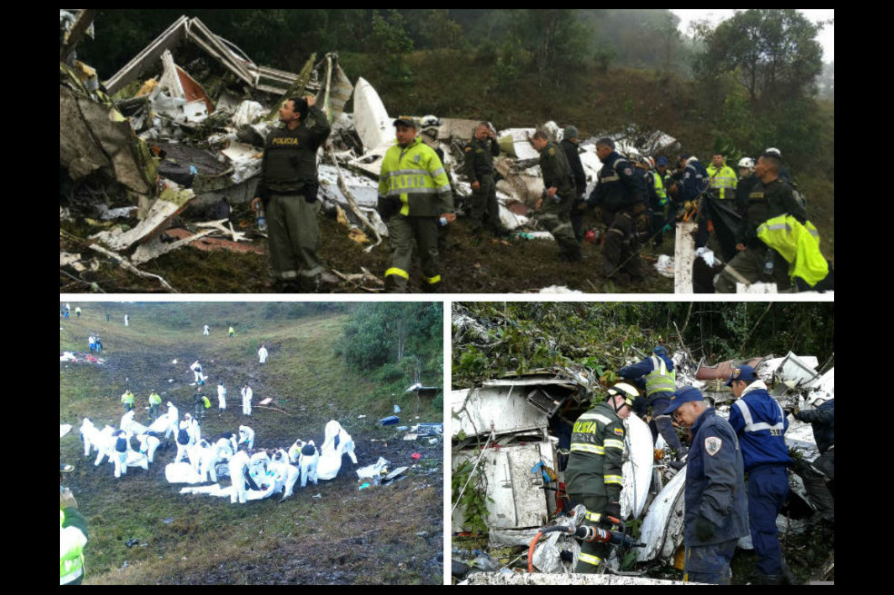 Primeras imágenes de accidente aéreo del equipo Chapecoense en Antioquia